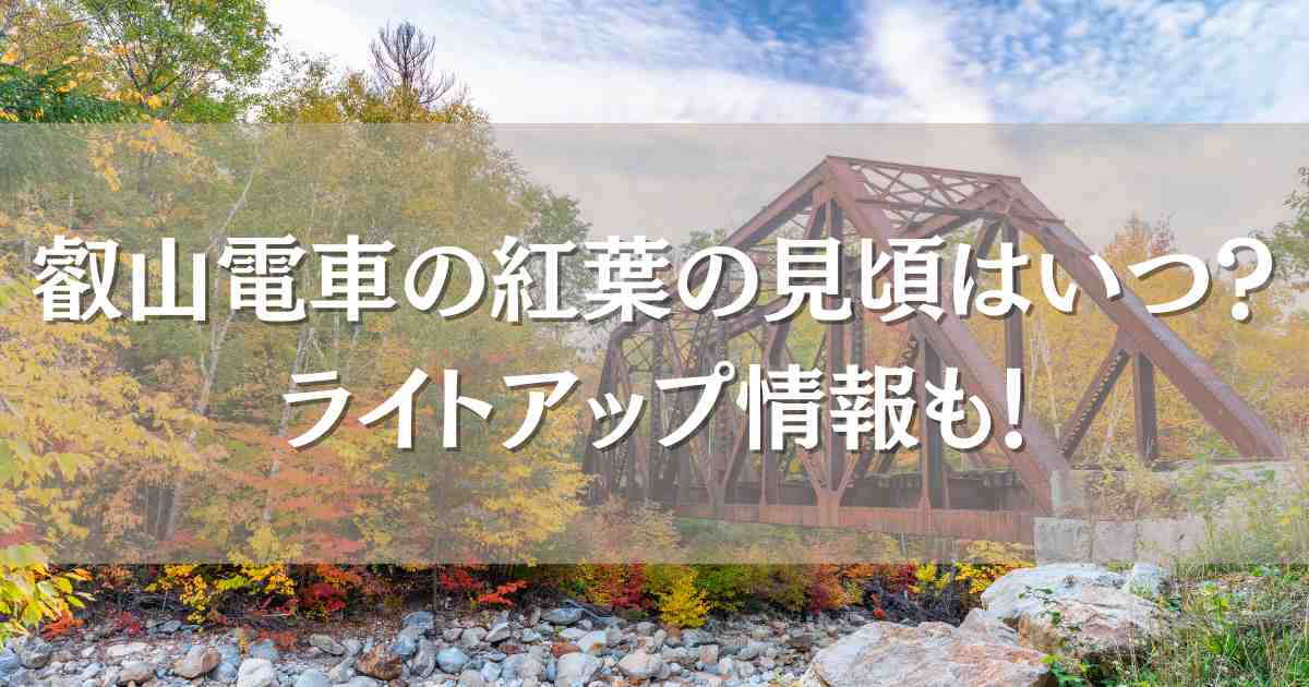 叡山電車の紅葉の見頃はいつ？ライトアップ情報や予約の詳細、観光スポットまとめ